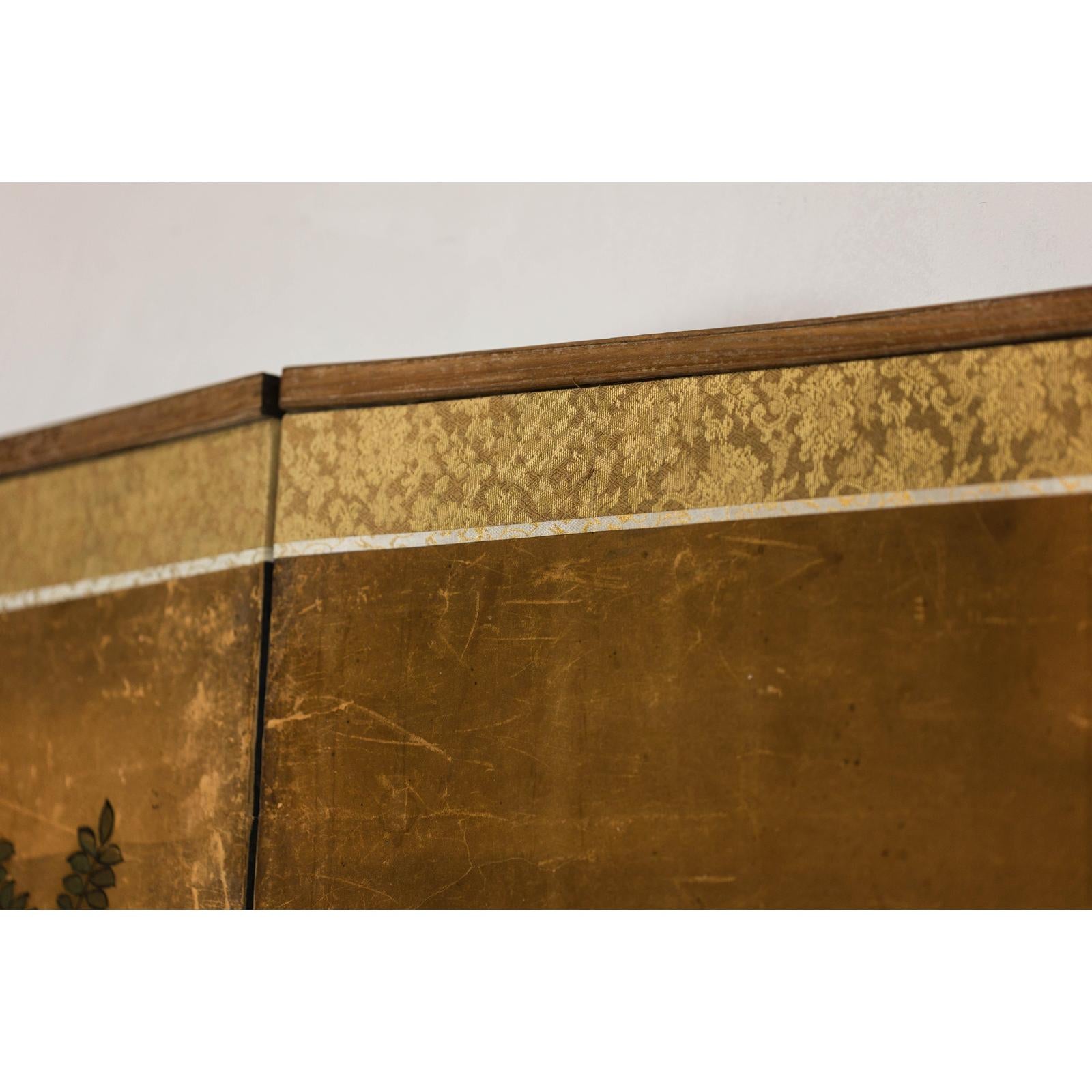 Meiji Six-Panel Folding Screen with Courtly Landscape and Pavilion-15. Asian &amp; Chinese Furniture, Art, Antiques, Vintage Home Décor for sale at FEA Home