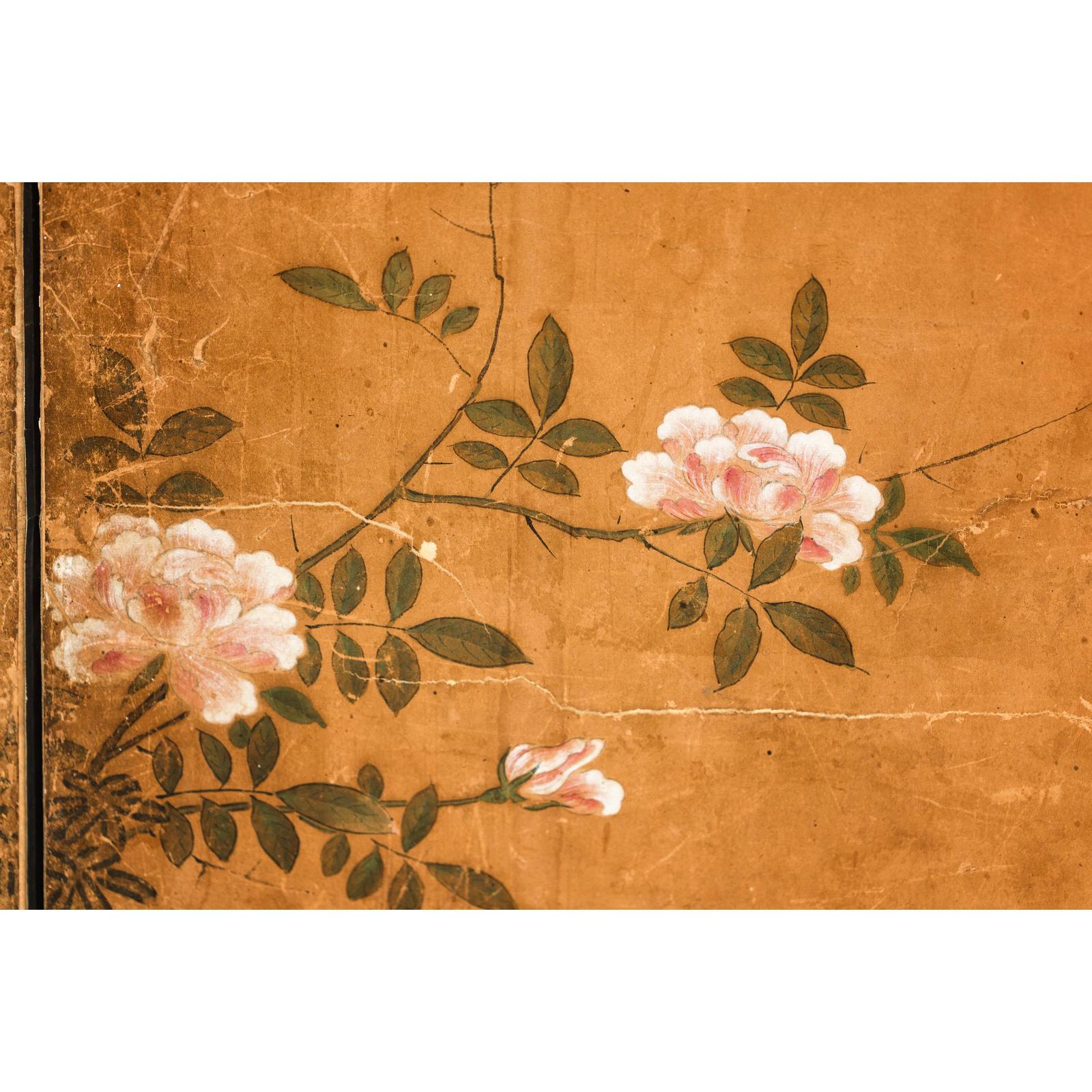 Meiji Six-Panel Folding Screen with Courtly Landscape and Pavilion-16. Asian &amp; Chinese Furniture, Art, Antiques, Vintage Home Décor for sale at FEA Home