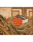 Meiji Six-Panel Folding Screen with Courtly Landscape and Pavilion-17. Asian & Chinese Furniture, Art, Antiques, Vintage Home Décor for sale at FEA Home