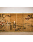 Meiji Six-Panel Folding Screen with Courtly Landscape and Pavilion-2. Asian & Chinese Furniture, Art, Antiques, Vintage Home Décor for sale at FEA Home