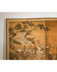 Meiji Six-Panel Folding Screen with Courtly Landscape and Pavilion-4. Asian & Chinese Furniture, Art, Antiques, Vintage Home Décor for sale at FEA Home