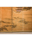 Meiji Six-Panel Folding Screen with Courtly Landscape and Pavilion-8. Asian & Chinese Furniture, Art, Antiques, Vintage Home Décor for sale at FEA Home