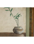 Midcentury Japanese Minimalist Botanical Print in Custom Gold Frame under Glass