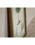 Midcentury Minimalist Botanical Print in Custom Gold Frame under Glass