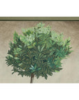 Midcentury Minimalist Botanical Print in Custom Gold Frame under Glass