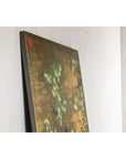Painted Asian Metal Wall Art with Birds Perched on Foliage and Vibrant Blooms