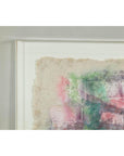 Ethereal Leanne Weissler Abstract Painting in Lucite Box Frame, Pastel Hues