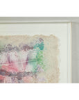 Ethereal Leanne Weissler Abstract Painting in Lucite Box Frame, Pastel Hues