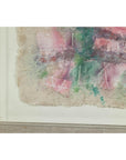 Ethereal Leanne Weissler Abstract Painting in Lucite Box Frame, Pastel Hues