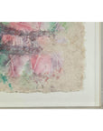 Ethereal Leanne Weissler Abstract Painting in Lucite Box Frame, Pastel Hues