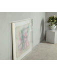 Ethereal Leanne Weissler Abstract Painting in Lucite Box Frame, Pastel Hues