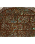 Vintage Bronze Bottle with Etched Motifs and Aged Green Patina, Han Style
