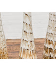 Three Slender Vases with Brown & White Drip, Sold Each