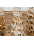 Three Slender Vases with Brown & White Drip, Sold Each