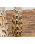 Three Slender Vases with Brown & White Drip, Sold Each