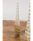Three Slender Vases with Brown & White Drip, Sold Each