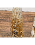 Three Slender Vases with Brown & White Drip, Sold Each