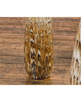 Three Slender Vases with Brown & White Drip, Sold Each