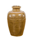 Vintage Vase with Monochrome Glaze and Tapering Lines