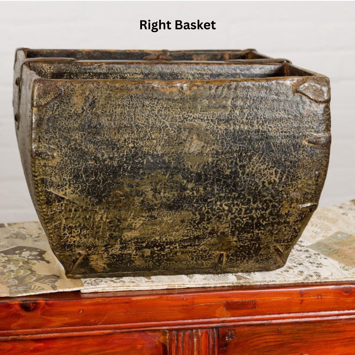 Wooden Rice Measure Baskets with Handles, Sold Each