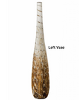 Three Slender Vases with Brown & White Drip, Sold Each