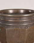 Meiji Japanese Bronze Hibachi with Elephant Ring Handles, side view