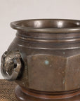 Meiji Japanese Bronze Hibachi with Elephant Ring Handles, additional gallery view 12