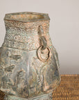Vintage East Asian Hexagonal Bronze Vase with Koi Relief, additional gallery view 15