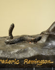 "Rattlesnake" Frederic Remington Bronze Tabletop Statue