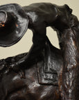 "Rattlesnake" Frederic Remington Bronze Tabletop Statue