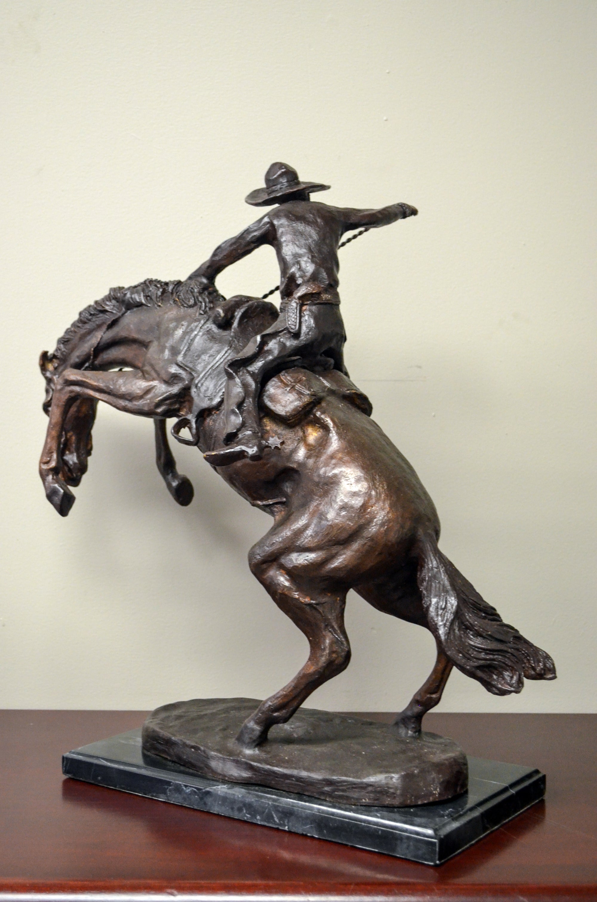 "Bronco Buster" Frederic Remington Bronze Tabletop Statue