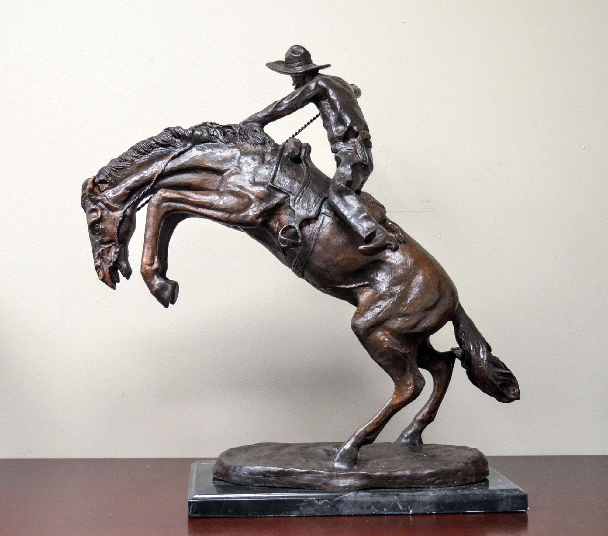 "Bronco Buster" Frederic Remington Bronze Tabletop Statue