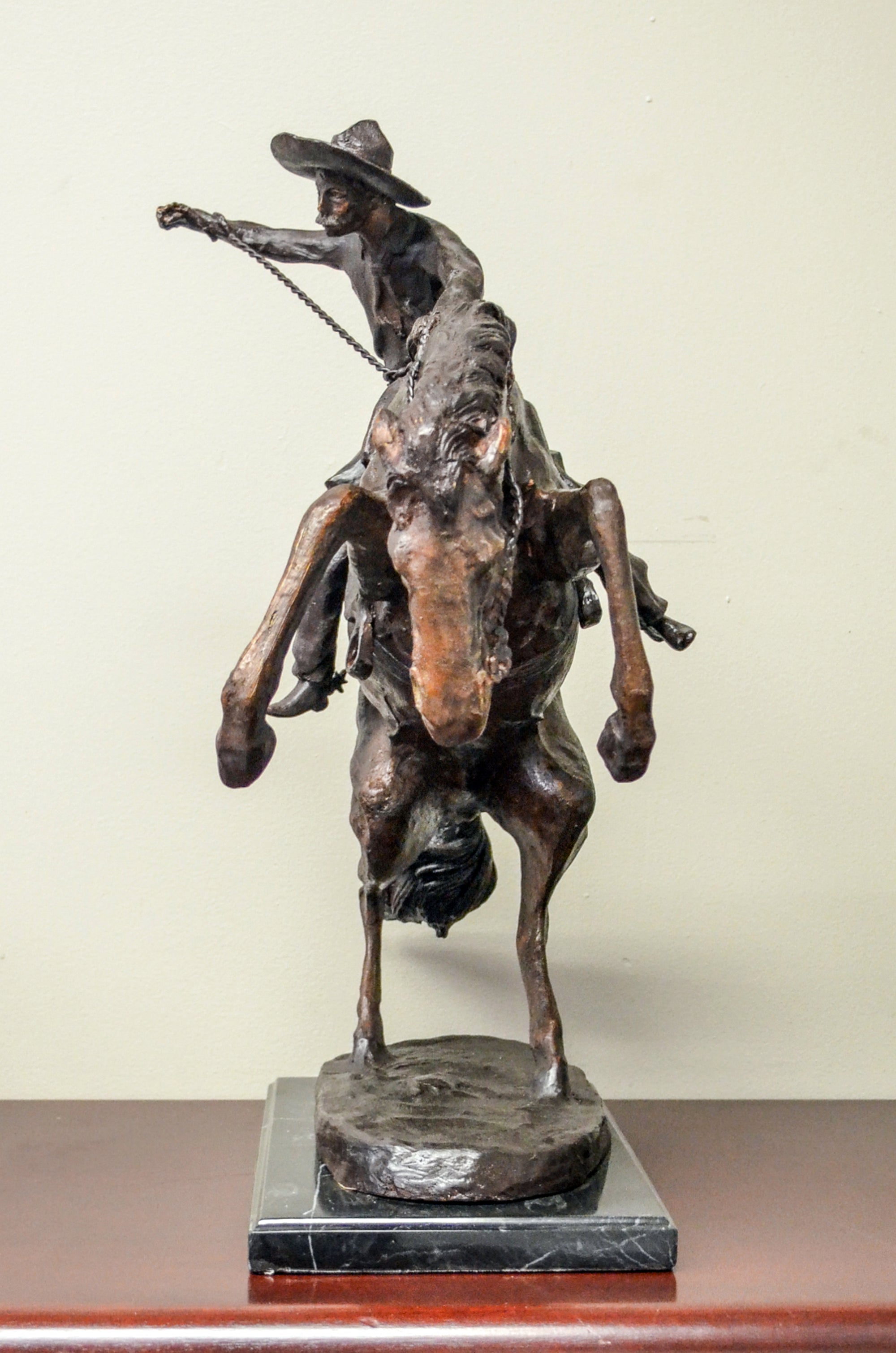 "Bronco Buster" Frederic Remington Bronze Tabletop Statue
