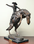 "Bronco Buster" Frederic Remington Bronze Tabletop Statue