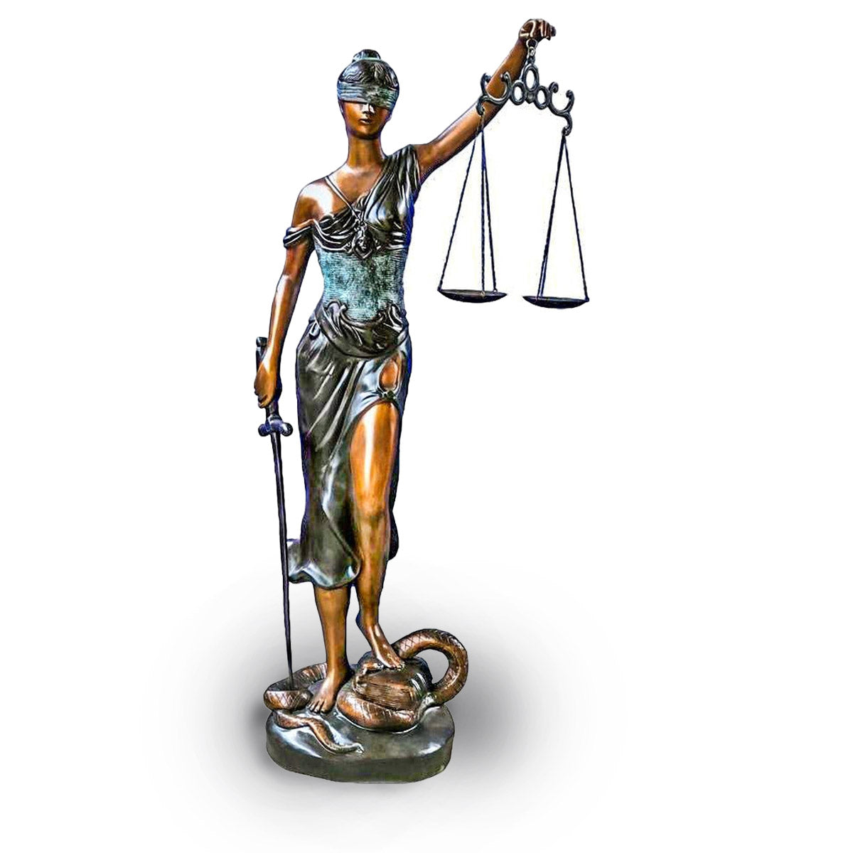 Bronze Lady Justice Statue-RG2067-1. Asian &amp; Chinese Furniture, Art, Antiques, Vintage Home Décor for sale at FEA Home