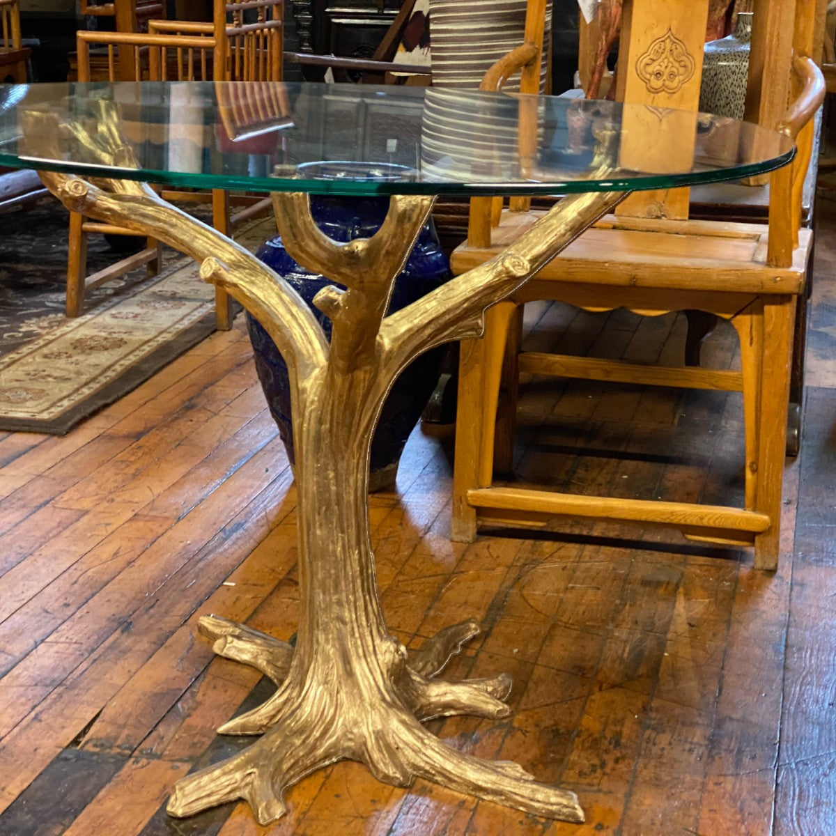 Bronze Tree Table in Gold Patina-5. Asian &amp; Chinese Furniture, Art, Antiques, Vintage Home Décor for sale at FEA Home