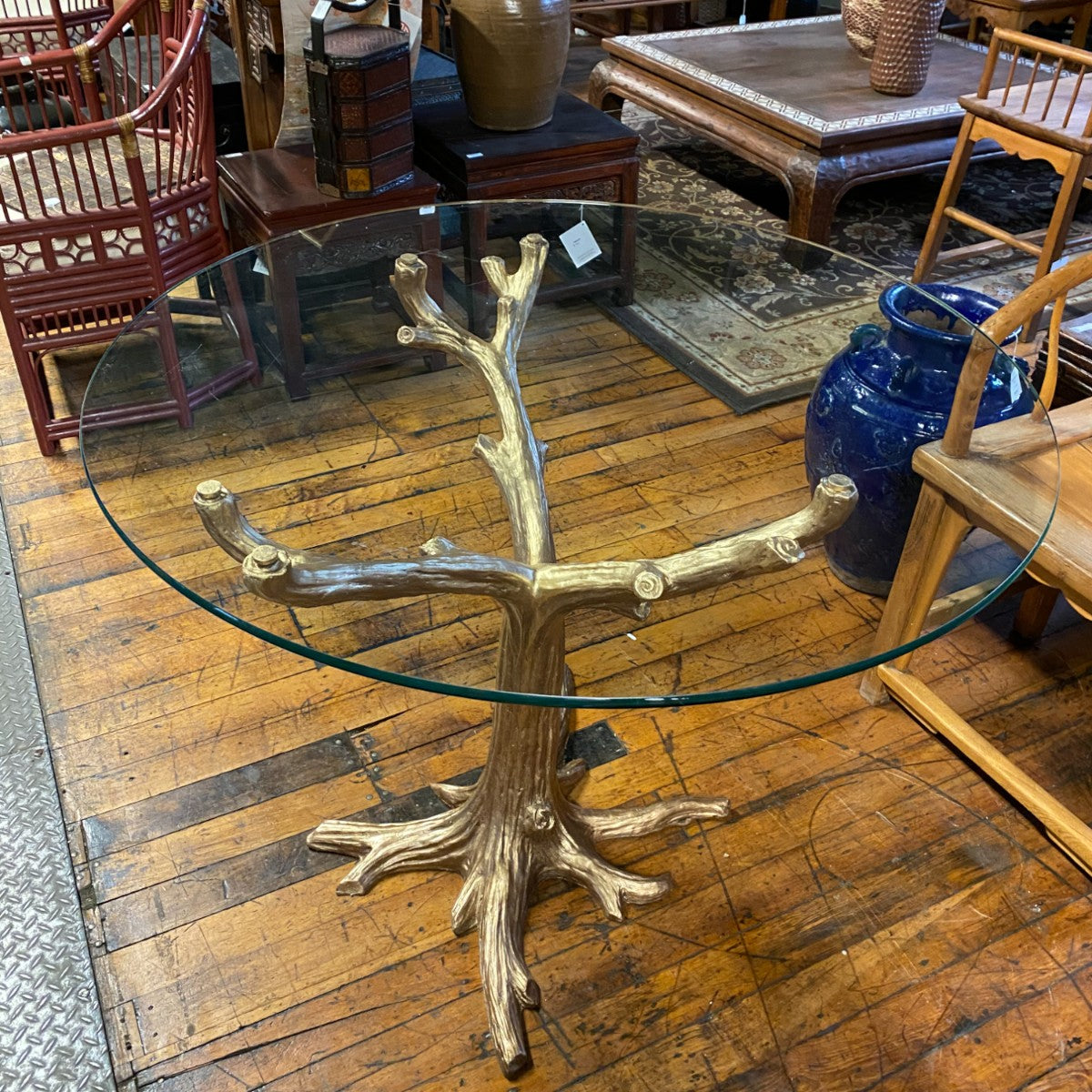 Bronze Tree Table in Gold Patina-6. Asian &amp; Chinese Furniture, Art, Antiques, Vintage Home Décor for sale at FEA Home