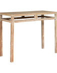 Console Table with Beaded Rope Motif & Whitewash Finish