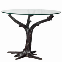 Bronze Tree Table in Brown Patina