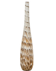 Three Slender Vases with Brown & White Drip, Sold Each