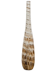 Three Slender Vases with Brown & White Drip, Sold Each