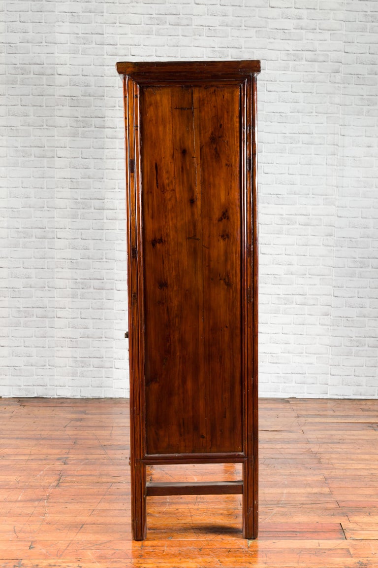 Wooden cabinet with multiple doors on a white background