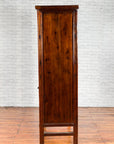 Wooden cabinet with multiple doors on a white background