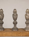 Set of Three Vintage Indian Silver-Plated Embossed Vessels, full gallery view