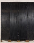 Black reverse side of the four-panel screen