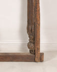 Close-up of carved wood bottom rail