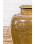 Vintage Vase with Monochrome Glaze and Tapering Lines
