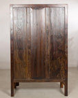 Chinese elm and burl wood cabinet hardware detail