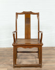 Pair of Elmwood Scholar Armchairs with Rattan Seats, SKU , image 11