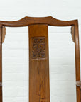 Pair of Elmwood Scholar Armchairs with Rattan Seats, SKU , image 3